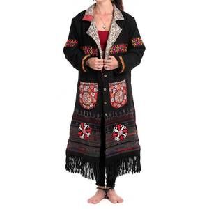 NEW STANDAWT tassel merino wool coat in black/red/pink